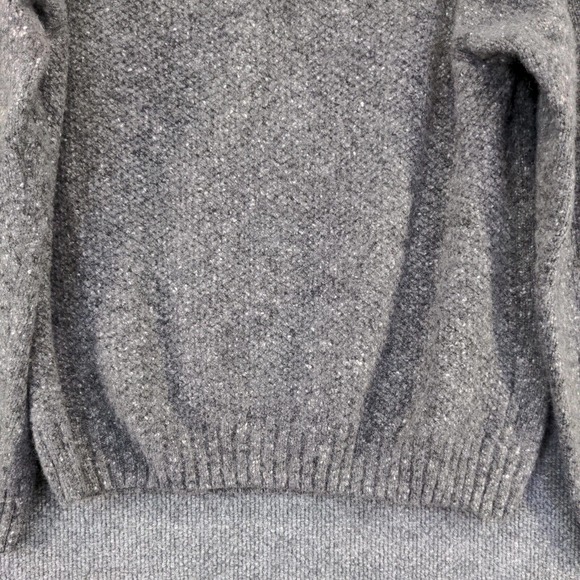 Luca Nobili Women's 1/4 Zip Pullover Knit Sweater Gray Large Solid Mock Neck - Picture 4 of 11
